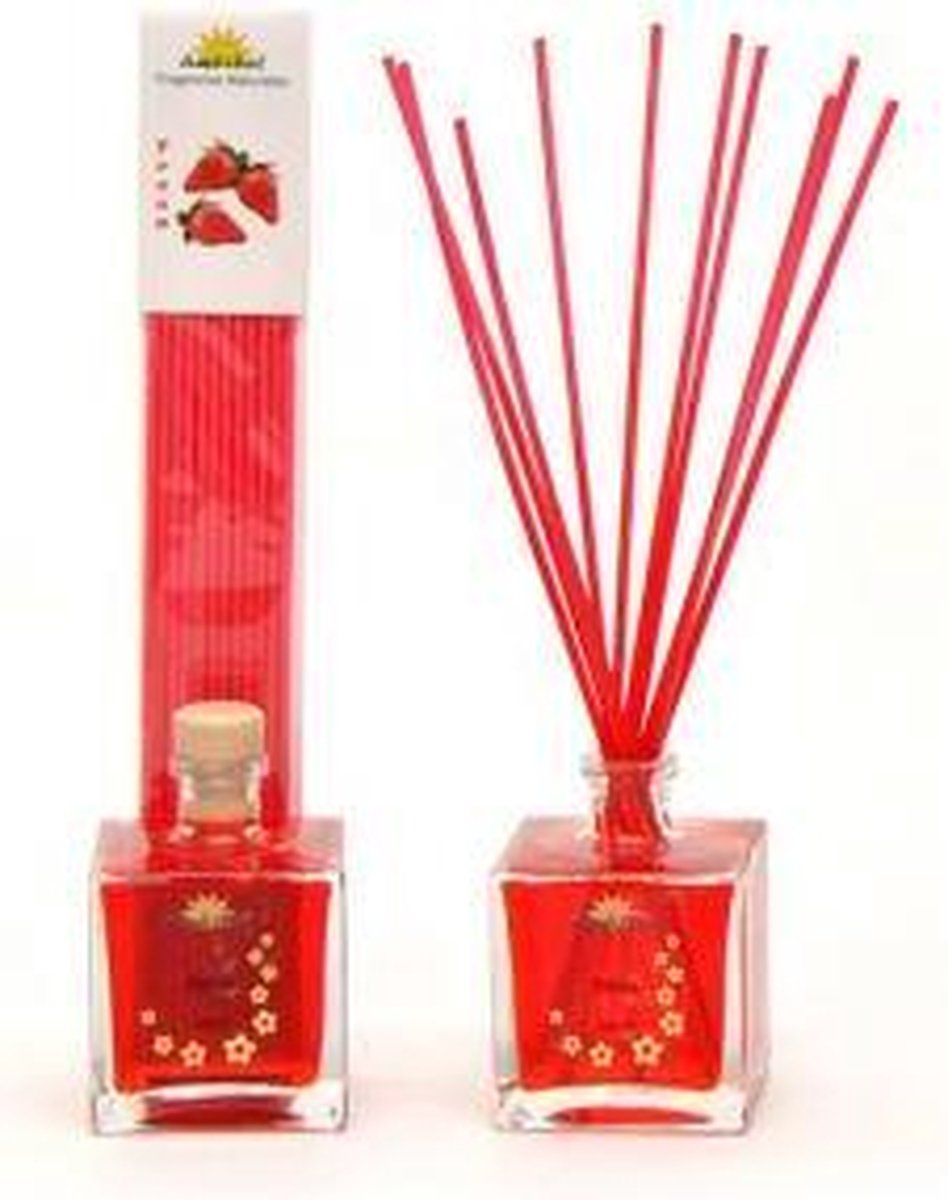 Luchtverfrisser roos - 100 ml - Incl. 12 geurstokjes