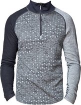 Geo Zip shirt merino wol – grijs