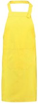 keuken- en Barbecueschort (per 5 stuks) - blanco - geel - 65% polyester 35% katoen - 70 x 85 cm