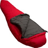 LOWLAND OUTDOOR® Donzen slaapzak - Serai 600 1 - 1240 gr - 215 x 80 cm -10°C - Red - Rits links