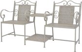 Tuinbank - Tuinbankje Balkonbank Balkonbankje Loveseat met Tafel Staal
