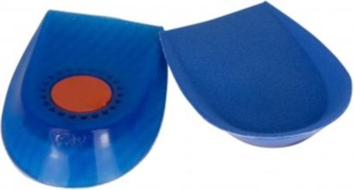 Secutex Gel Hiel Cup Kussens Inlegzolen - Maat One size - blauw/oranje