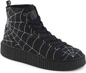 EU 38 = US 6 | SNEEKER-250 | 1 1/2 PF Round Toe Lace-Up Front High Top Creeper Sneaker