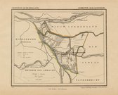 Historische kaart, plattegrond van gemeente Alblasserdam in Zuid Holland uit 1867 door Kuyper van Kaartcadeau.com