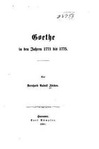 Goethe in Den Jahren 1771 Bis 1775