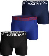 Bjorn Borg 3-pack boxershorts solid sammy blauw-S