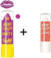 Rimmel Keep Calm and Party Violet Blush & Keep Calm and Love Crystal Clear Lip Balm