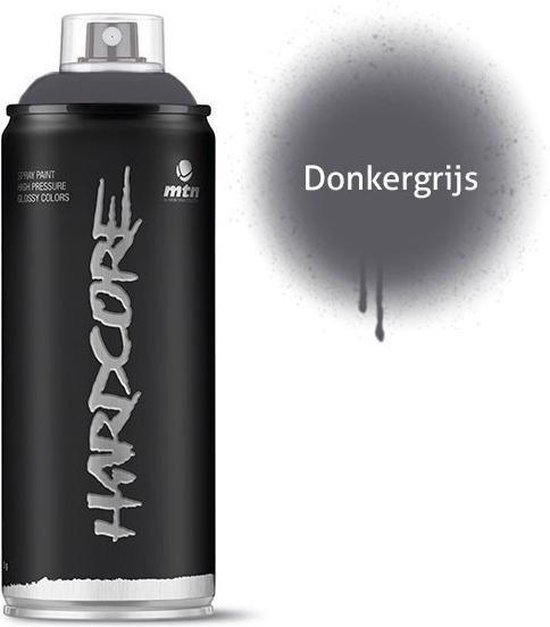 Peinture en aérosol MTN Dark Grey - 400 ml haute pression et finition brillante