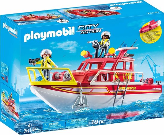 PLAYMOBIL Brandweerboot - 70147 | bol.com