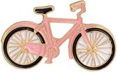 Roze fiets broche