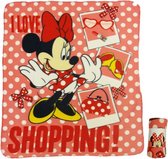 Minnie Mouse Fleece Plaid Shopping - 120x140 cm - Roze