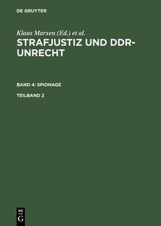 Strafjustiz und DDR-Unrecht. Band 4 - cover