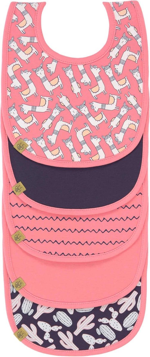 Goedkoopste Lässig slabbetje 5 stuks Glama Lama coral 3 tot 18 maanden