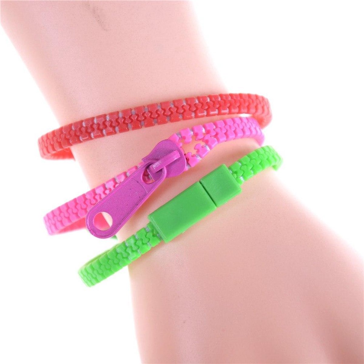 10x Leuke zipper armband | Rits | Multicolor | bol.com