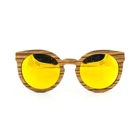 Hoentjen, houten zonnebril – St Augustine - goud reflecterend | bol.com