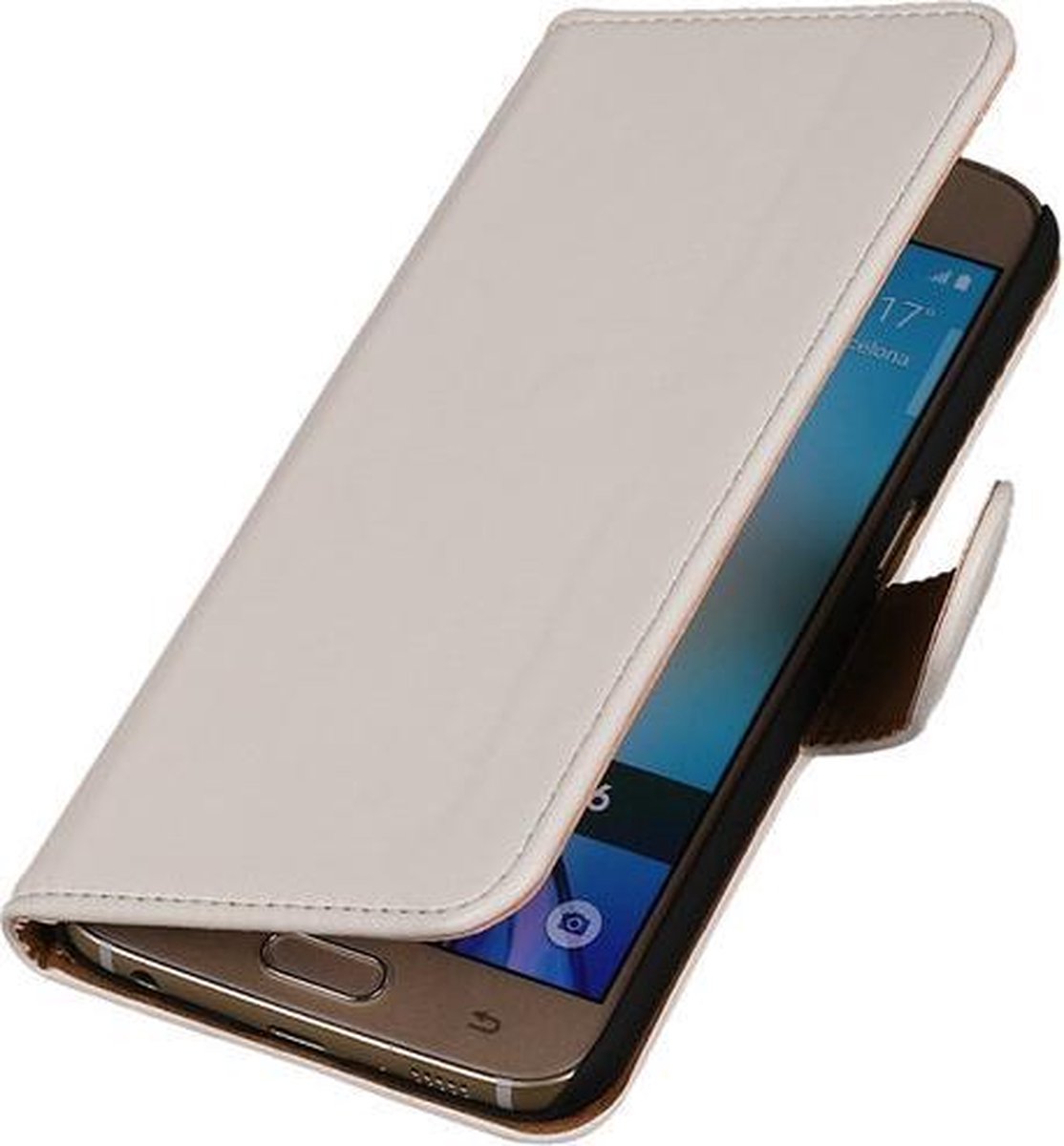 BestCases.nl Wit Leder Look Booktype wallet hoesje voor Apple iPhone 6 / 6s Plus