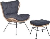 Garden impressions - Melfort lounge fauteuil incl voetenbank