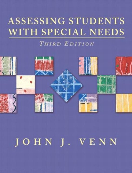 Assessing Students with Special Needs 9780131101494 John Venn