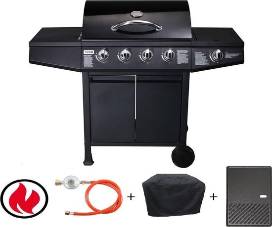 stortbui Weiland Weekendtas Taino 4.1 Basic gasbarbecue inclusief gasslang, hoes & bakplaat | bol.com