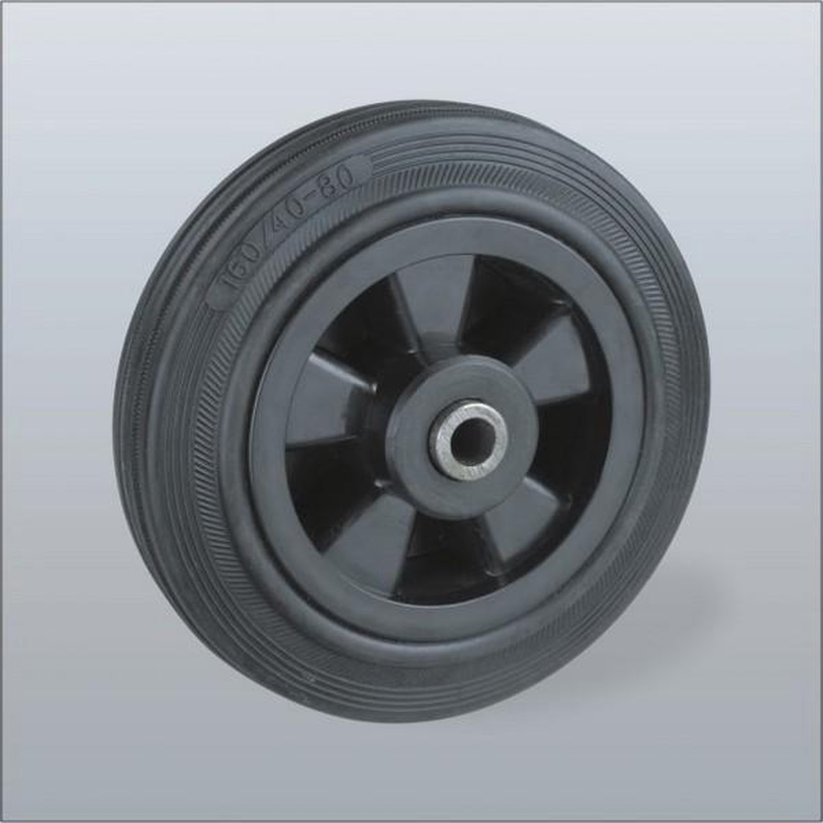Rubber wiel - 160mm - 140kg