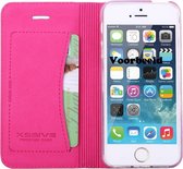 Premium Leren Lederen Leer Hoesje voor Samsung Galaxy S6 G920 Boek Hoesje Book Case Pink