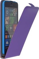 Lelycase Paars Microsoft Lumia 640 XL Lederen Flip Case Cover Hoesje