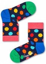 Happy Socks Kids Big Dot sokken Blauw, 7-9 jaar, Maat 31/34