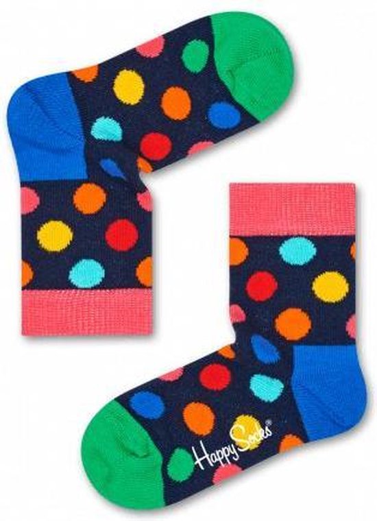 Happy Socks Kids Big Dot sokken Blauw, jaar,