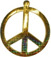 Goud peace teken 52 cm