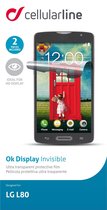 Cellularline Ok Display Invisible - L80 Doorzichtige schermbeschermer LG 2 stuk(s)