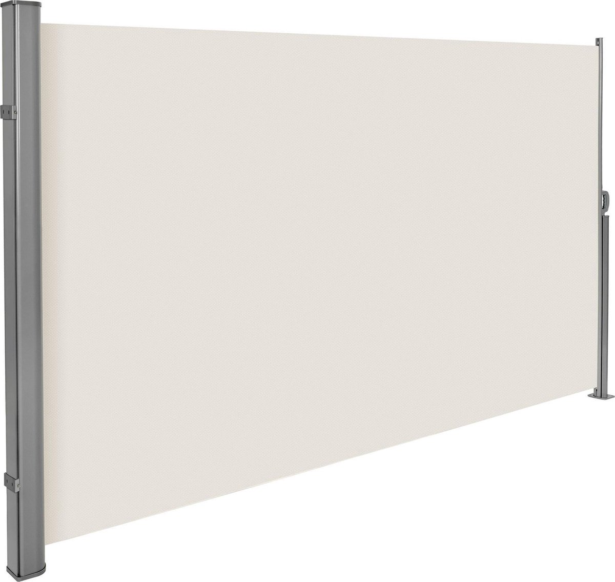 Tectake Uitschuifbaar aluminium windscherm tuinscherm 160 x 300 cm beige 401526