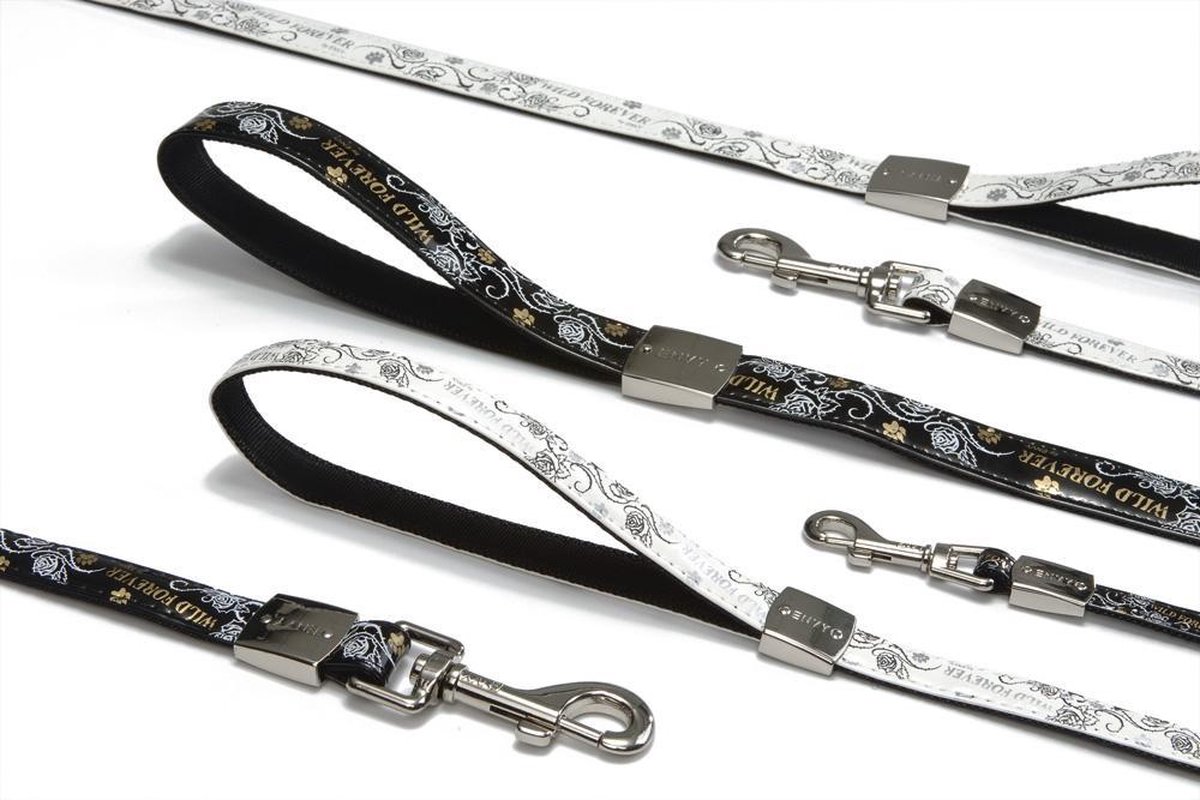 Beeztees Envy looplijn hond Wild forever - Wit - 200 cm