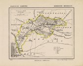 Historische kaart, plattegrond van gemeente Meerssen in Limburg uit 1867 door Kuyper van Kaartcadeau.com