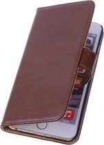 PU Leder Bruin Hoesje iPhone 6 (4.7 inch) Book/Wallet Case/Cover