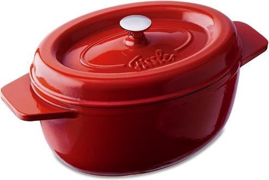 Fissler Arcana braadpan rood ovaal - 34 - 7,2ltr. | bol.com