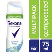 Rexona Woman Fresh Shower Deodorant Spray - 6 x 75 ml - Voordeelverpakking