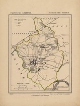 Historische kaart, plattegrond van gemeente Thorn in Limburg uit 1867 door Kuyper van Kaartcadeau.com