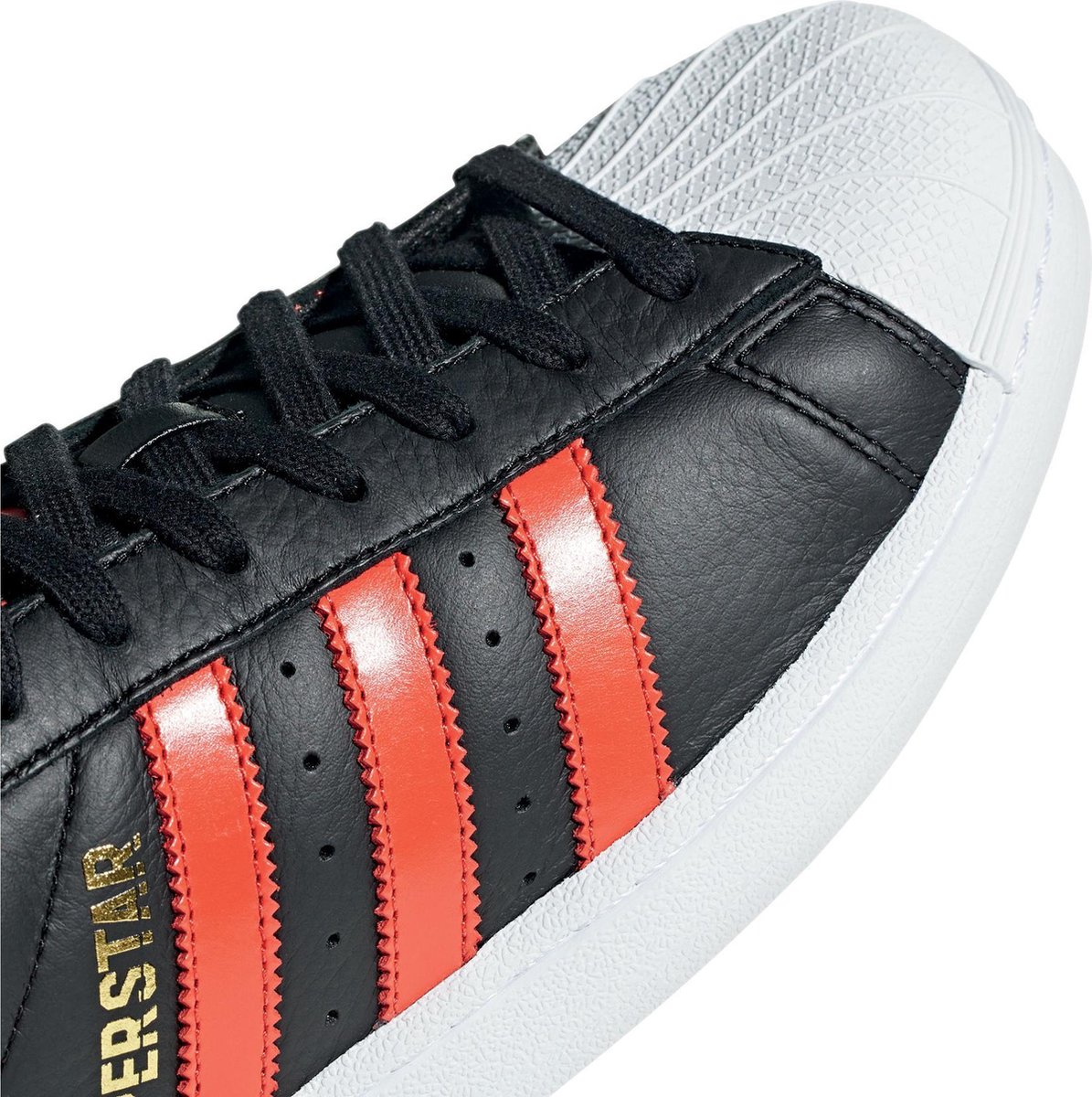 adidas Superstar Sneakers Sneakers - Maat 43 1/3 - Unisex - zwart/rood/wit  | bol.com
