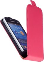 LELYCASE Flip Case Lederen Hoesje Samsung Galaxy Trend Lite Roze