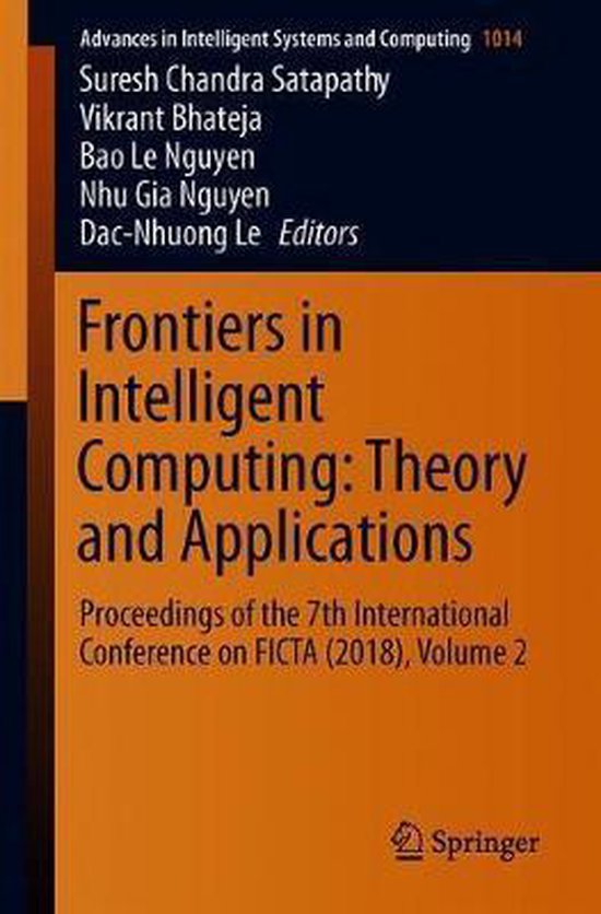 Advances in Intelligent Systems and Computing1014- Frontiers ... - cover