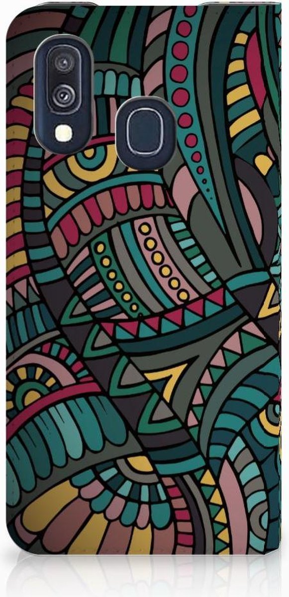 Samsung Galaxy A40 Hoesje met Magneet Aztec