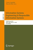 Lecture Notes in Business Information Processing 350 - Information Systems Engineering in Responsible Information Systems