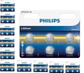 60 Stuks (10 blisters a 6st) - 6-Pack Philips CR2032 3v lithium knoopcelbatterij