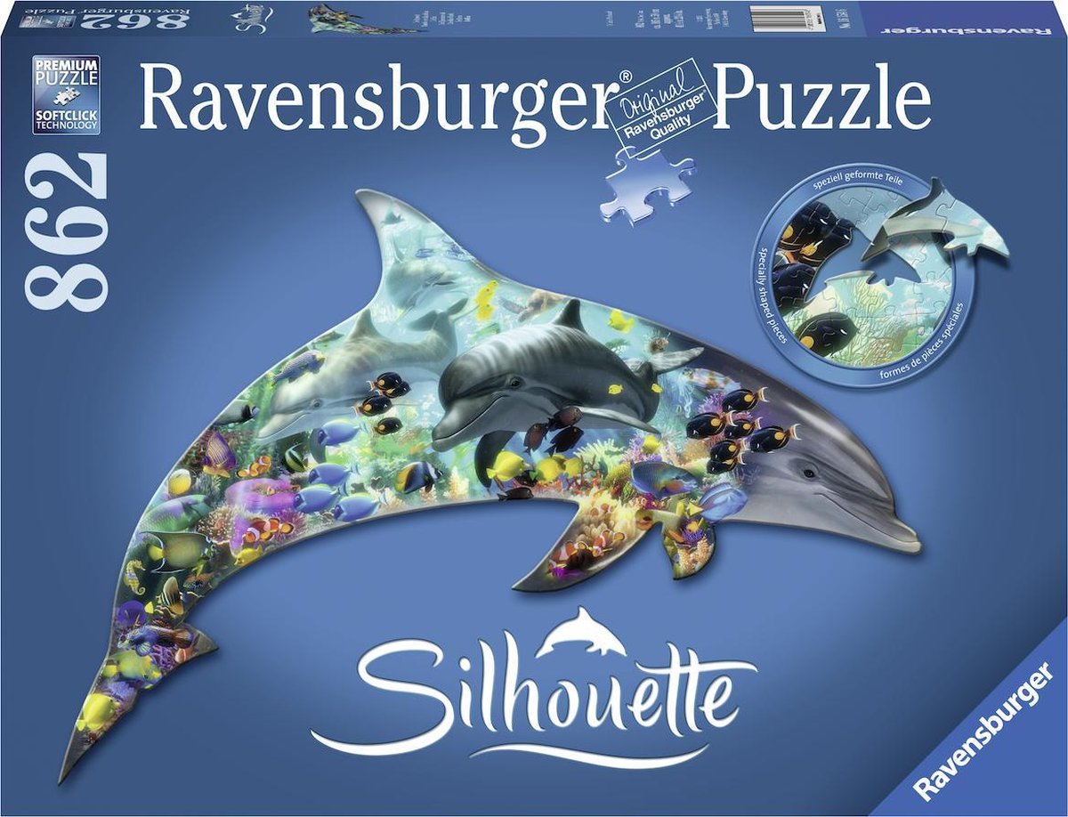 Ravensburger Dolfijnenwereld - Silhouette puzzel 862 stukjes | bol.com