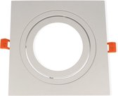 LED line Inbouwspot Aluminium - Vierkant - Kantelbaar - AR111 Fitting - 180x180 mm - Mat Zwart
