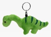 Pluche knuffel Brontosaurus dinosaurus sleutelhanger 16 cm - Dieren knuffel cadeaus artikelen voor kinderen