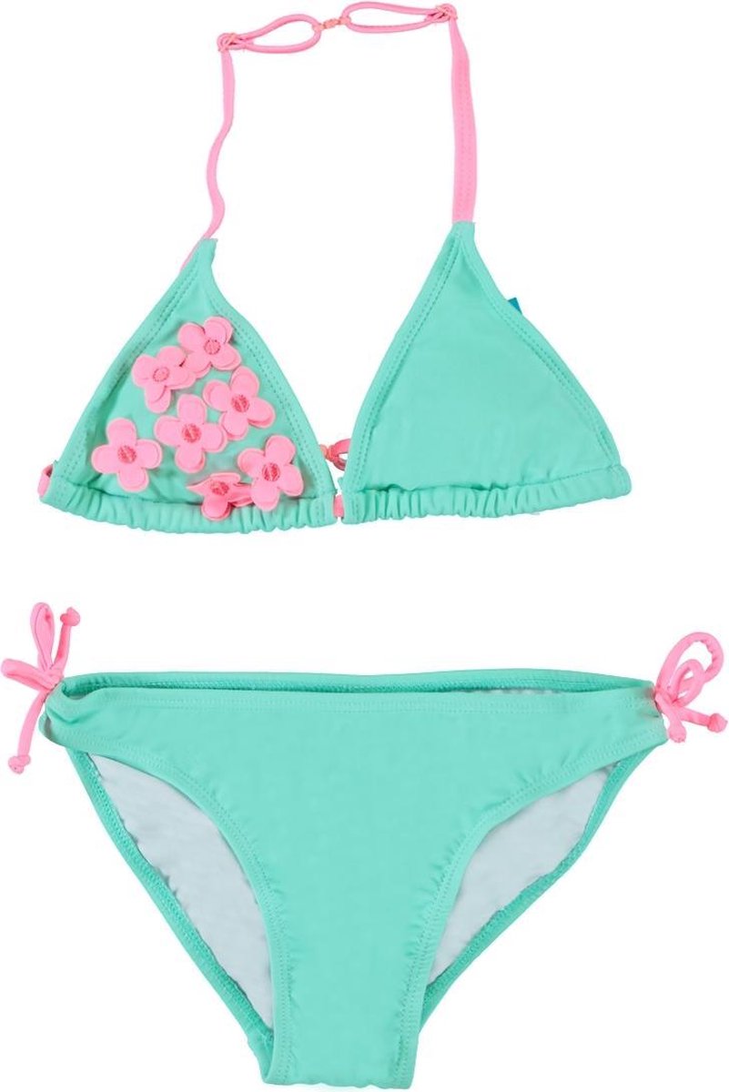 Nickey Nobel mintgroene triangle bikini Lois flamingo flower