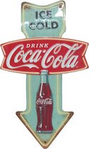 Signs-USA Coca Cola Arrow - Retro Wandbord - Metaal - 61x36,5 cm
