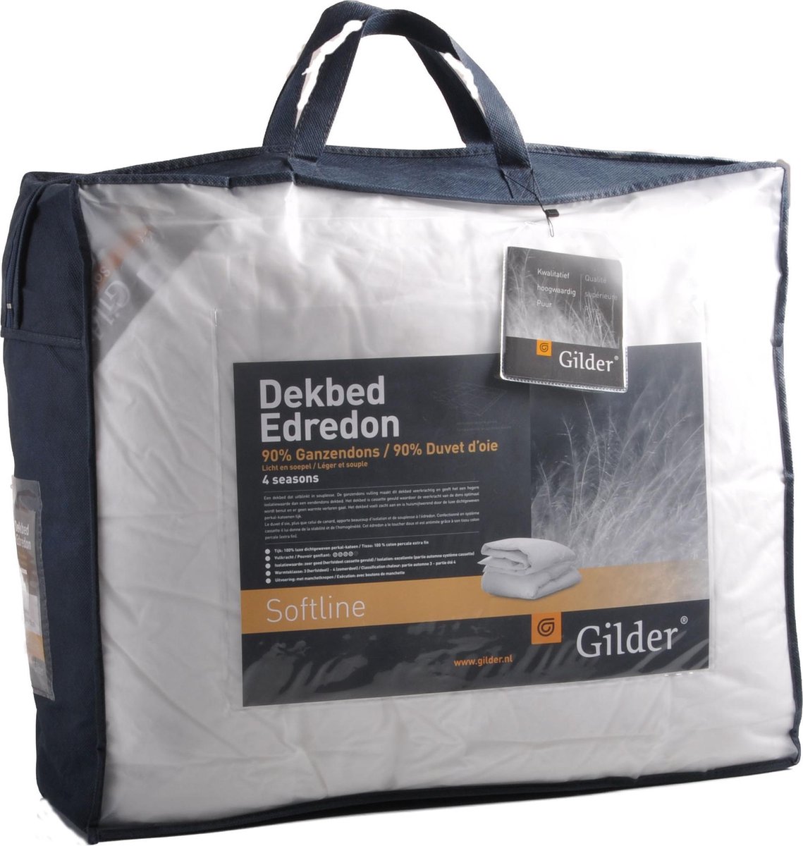 Gilder 90% gans Softline - enkel dekbed - wit - 140x200