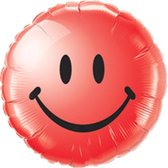 Rode emoticon follie ballon